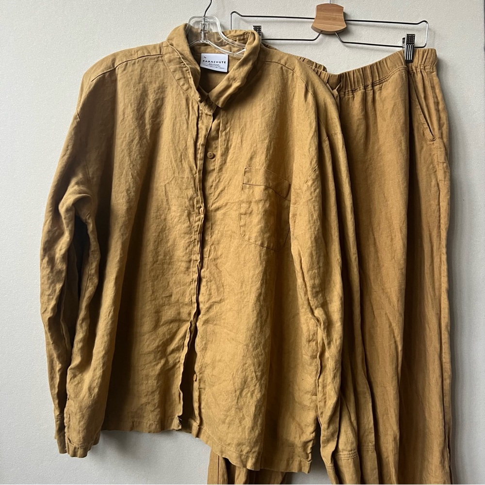 PARACHUTE pajama set - lovely linen mustard yellow